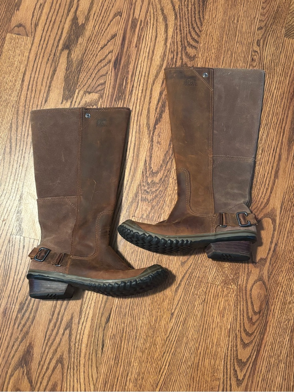 SOREL Slimboot Brown Leather Suede Riding Boots 7.5